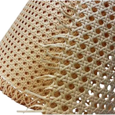 Imagem de Palhinha Indiana Natural Rattan Trama Sextavada Premium 6m x 0,50m Material Artesanal para Móveis Painéis Biombos e Decoração