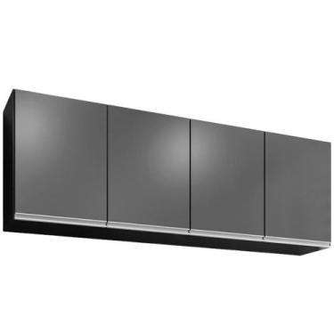 Imagem de Armario Aereo BP Lavinia 160cm Eratto - Milani Store, Preto Grafite