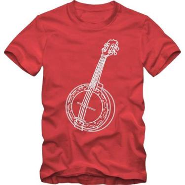 Imagem de Camiseta Banjo Samba Musico Instrumentista Pagode - BLACKCHIC, Vermelh