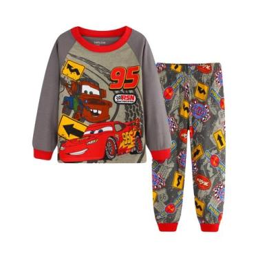 Imagem de Conjunto De Pijamas De Algodão Para Meninos, Carros McQueen, Desenho A