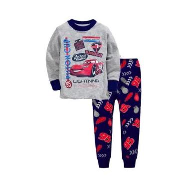 Imagem de Conjunto De Pijamas De Algodão Para Meninos, Carros McQueen, Desenho A