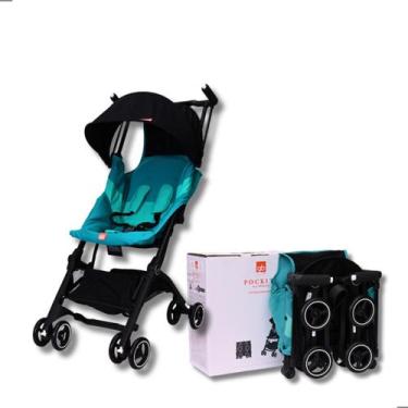 Imagem de Carrinho de Bebê Infantil Transporte Passeio Laguna Blue Gb Pockit All
