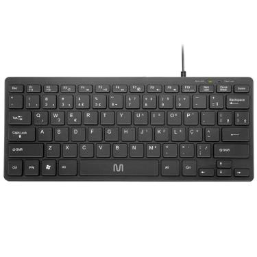 Imagem de Teclado Multimídia Mini Multi Tc154-tm400, Cabo Usb, Formato Slim Compacto, Digitação Silenciosa, Abnt2 - Preto