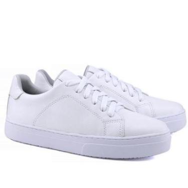 Imagem de Tênis Feminino Casual Couro Cadarço Cano Curto Moda Mr. Gutt-Feminino
