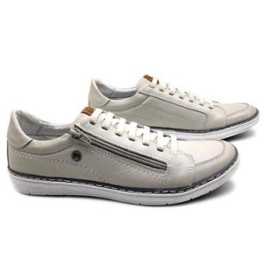 Imagem de Sapatênis Masculino Couro Dia a Dia Casual Leve Conforto-Masculino