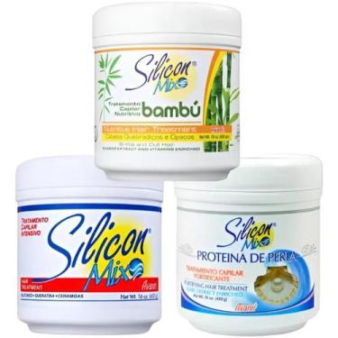 Imagem de Kit Cronograma Capilar Máscaras Silicon Mix Avanti, Bambu e Perla - 3x