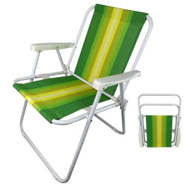 Imagem de Cadeira de Praia Dobravel Quintal Jardim Varanda Piscina Camping Acampamento Lazer Pescaria Sol Verao Ar Livre