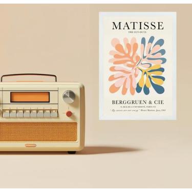 Imagem de Quadro Decorativo Matisse Corais Sobrepostos 33X24Cm - Vidro - Quadros