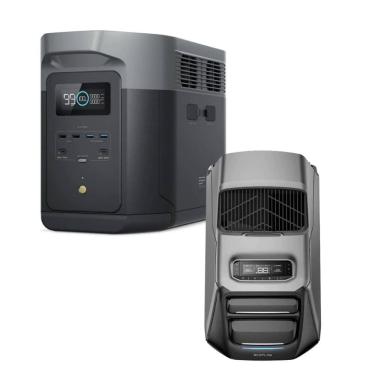 Imagem de Kit Ecoflow Delta 2 Max Com Ar Condicionado Wave 3, Frio e Quente, OffGrid, Motorhome, Camping