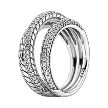 Imagem de Anel Feminino De Prata Esterlina 925 Com Estrela, Lua E Pata, Logotipo