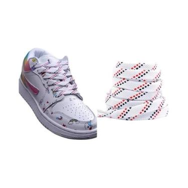 Imagem de Cadarços Elásticos De Cores Mistas Para Tênis AF1 AJ 100 120 140CM Cad