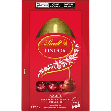 Imagem de Ovo de Páscoa Lindt Lindor Ao Leite 132,5g Recheado com Trufas