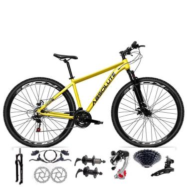 Imagem de Bicicleta Aro 29 Absolute Nero 5 Alumínio 24v Câmbios Shimano Freio Hidráulico K7 Garfo Comtrava Amarelo 15