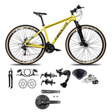 Imagem de Bicicleta Aro 29 Absolute Nero 5 Câmbios Shimano Alívio-altus 27v Freio Hidráulico Garfo Com trava Amarelo 15