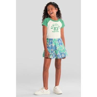 Imagem de Blusa infantil menina estampada Brandili, Natural, 6