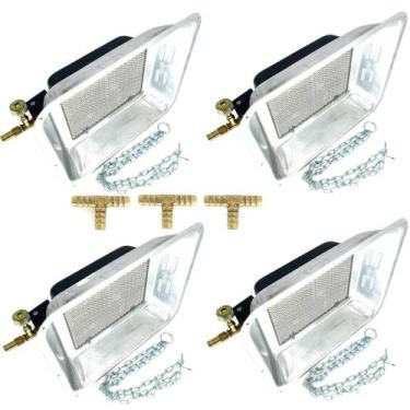 Imagem de Kit 4 Queimador Campanula 2.850kcal/h + 3 Tee 3/8 - Jackwal, CORRENTE