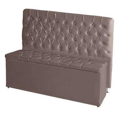 Imagem de Kit Cabeceira De Cama Box E Calçadeira Baú Paris King 195 Cm Capitonê Suede Rosê Do Lar...