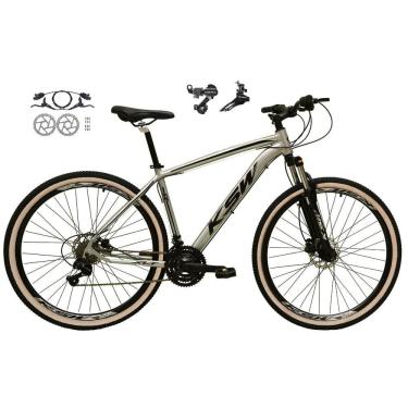 Imagem de    Bicicleta aro 29 Ksw Xlt 24v Câmbios Shimano Freios Hidráulicos Garfo com Suspensão Pneu Faixa Bege - Preta\Preto