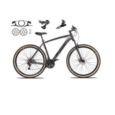 Imagem de   Bicicleta aro 29 Ksw Xlt 24v Câmbios Shimano Freios Hidráulicos Garfo com Suspensão Pneu Faixa Bege - Grafite