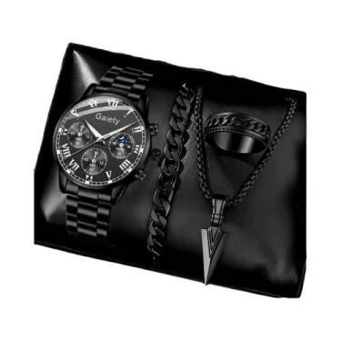 Imagem de Conjunto De Relógios Masculinos De Quartzo Digital Estilo Romano 2/4 P