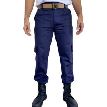 Imagem de Calça Tática Militar C/ 6 Bolsos - EQUIVALE, XG, Azul marinho
