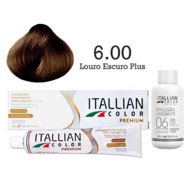 Imagem de Coloração 6.00 Louro Escuro Plus + Oxi 06 Volumes 90ml  Itallian Color