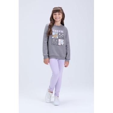 Imagem de Conjunto Infantil Feminino de Inverno Moletom Gatinho Swetie, 6, Chumb