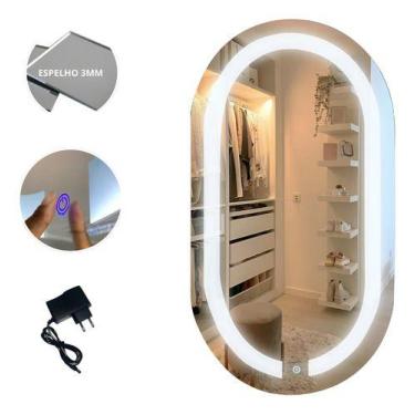 Imagem de Espelho Oval Grande 75x50cm Iluminado - - Ornato Espelhos