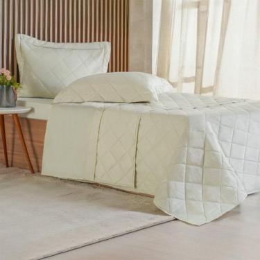 Imagem de Kit Colcha Casal 3 Pçs Ricamo 300 Fios 100% Algodão 220x240cm - Tessi,