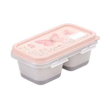 Imagem de Potinho Porta Papinha Duplo 140ml Pote Para Congelar Armazenar - - PLA