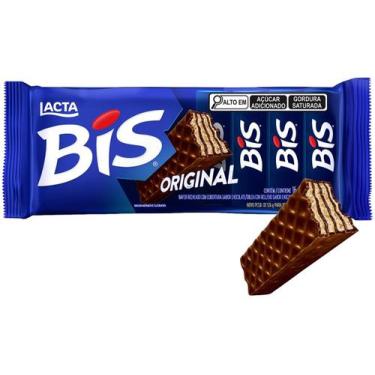 Imagem de Wafer Bis de Chocolate Lacta 100,8 g, 1 Pacote com 16 unidades, Ao Lei
