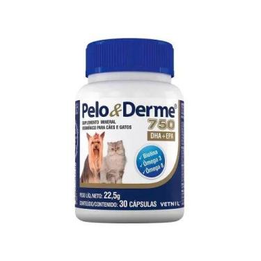 Imagem de Pelo e Derme 750 DHA + EPA Vetnil 30 Cápsulas