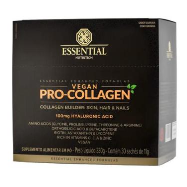 Imagem de Vegan Pro-Collagen 100mg 30 sachês 11g Vegano 330g Essential - Essenti