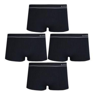 Imagem de Cuecas Sunga Lupo Kit Com 4 Microfibra Sem Costura 676-002, Preto, G