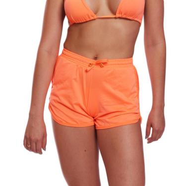 Imagem de Short Saída Praia Piscina Bolso Academia Corrida Vih Triny Laranja-Feminino