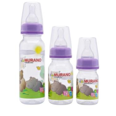 Imagem de Kit Mamadeira 3 Peças PP (80, 160 e 240ml) Bico Anatômico Confortável 