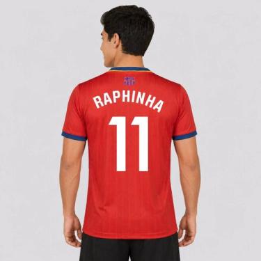 Imagem de Camisa Barcelona Trophy Juvenil Vermelha 11 Raphinha - Braziline, 14 A