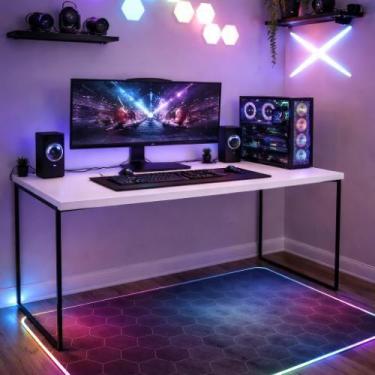 Imagem de Mesa Gamer Industrial Diretor 150cm Para PC Pés de Ferro Em MDP - JM3 