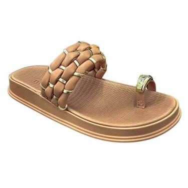 Imagem de Sandália Papate Flatform Casual Feminino Moleca 5556111 Nude, 36