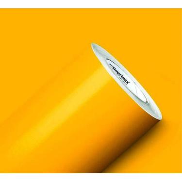 Imagem de Papel Adesivo vinílico silouette Amarelo Médio 6mx20cm - adesivar vidr
