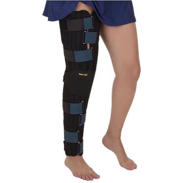 Imagem de Imobilizador de Joelho Artipe IT049-B-P-E Bilateral para Traumas e Lesões Estreito Preto 70cm