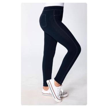 Imagem de Meia calça Lobinha Legging Jeans Lupo fio 150 ref. 2542-001, Marinho, 