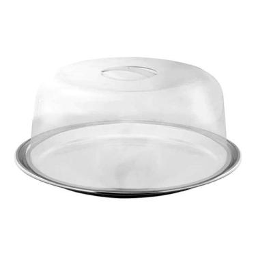 Imagem de Boleira 31cm Aço Inox Com Tampa Acrílica Mimo Style