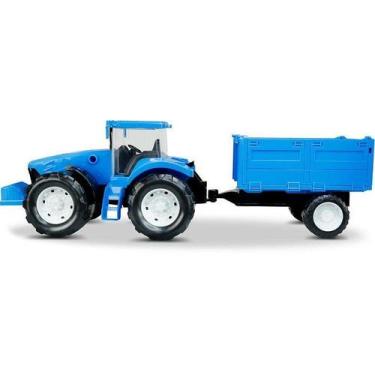 Imagem de Trator Traçado Com Carreta Basculante 50cm - Roma