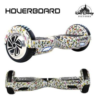 Imagem de Skate Eletrico 6,5 Mickey Mouse Branco Hoverboard Smart