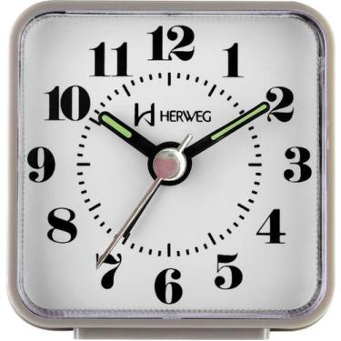 Imagem de Despertador Quartz Cinza Herweg 2504