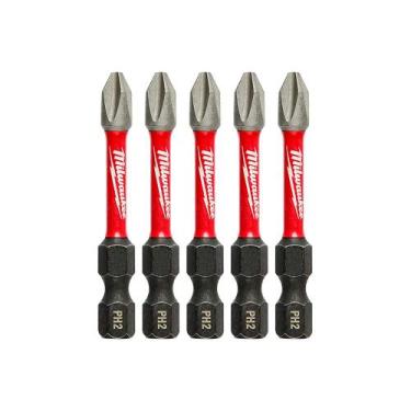 Imagem de Kit Bits Philips Impact PH2 50mm 5 Peças 48324602 Milwaukee