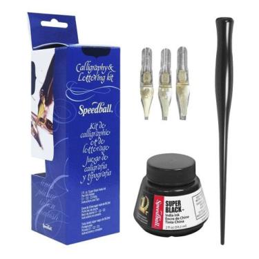 Imagem de Kit Para Caligrafia Speedball 3059 - Cabo, Penas E Tinta - Speddball