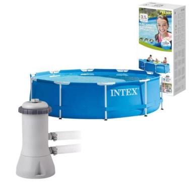 Imagem de Piscina de Armação Redonda 6.503 Litros Intex Com Bomba Filtrante 2.00