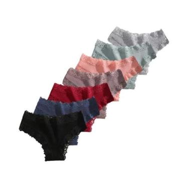 Imagem de Conjunto De Calcinhas Brasileiras Sexy De Renda Em Algodão Sem Costura